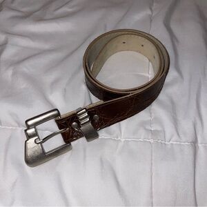 Brown Crocodile Pattern Belt